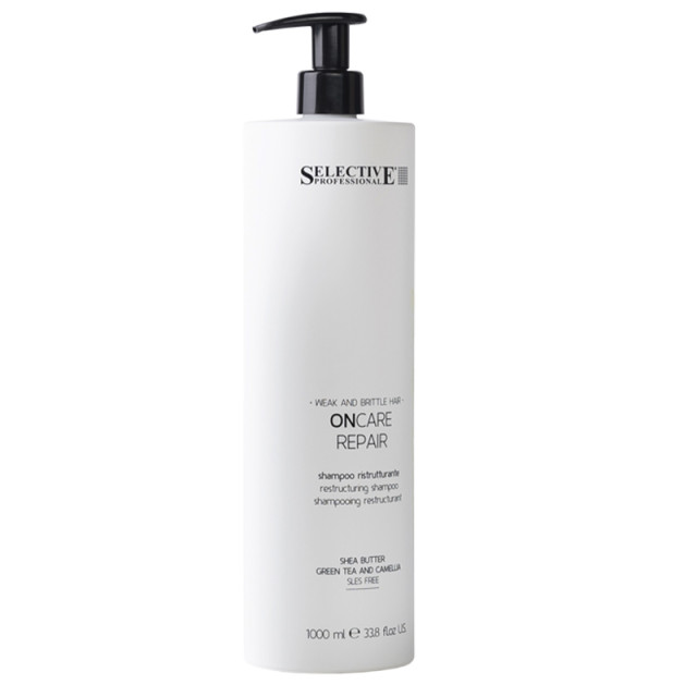 Възстановяващ шампоан за увредена и накъсана коса Selective On Care Repair Shampoo 1000ml 