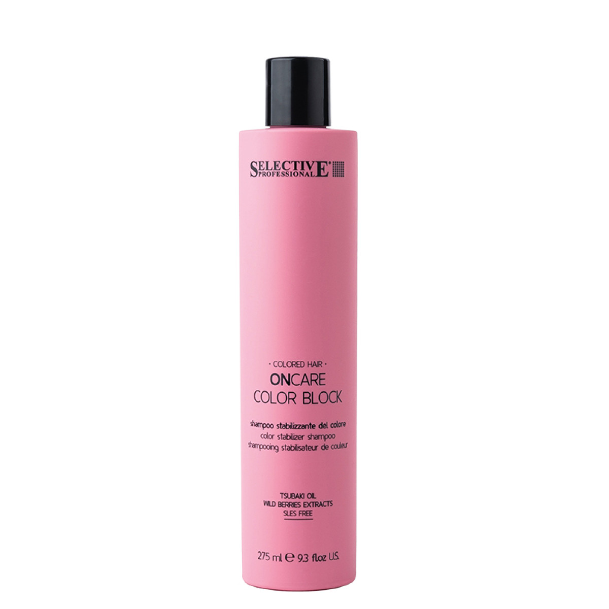 Подхранващ шампоан за запазване цвета на боядисаната коса Selective ON Care Color Block Shampoo 275ml 