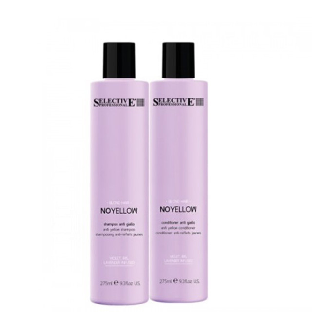 Комплект шампоан и балсам за неутрализиране на жълти оттенъци Selective Professional No Yellow 2х275ml