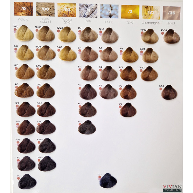 Трайна боя за коса с течни кристали и арган Subrina Professional Permanent Essential Hair Colour Cream 100ml